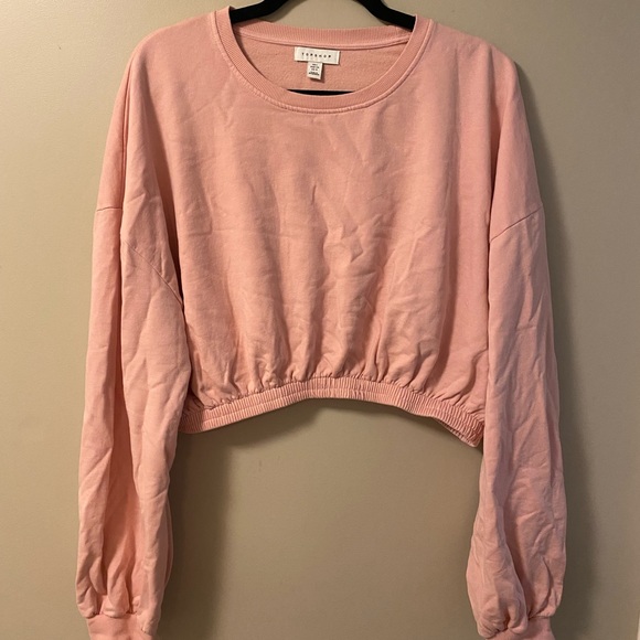 Topshop Cropped Sweatshirt Size Large - Picture 1 of 2